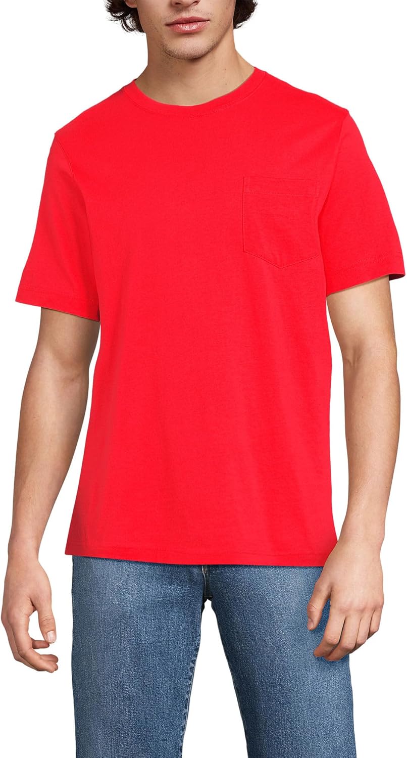 Lands' End Men's Super-T Short Sleeve T-Shirt with Pocket Review