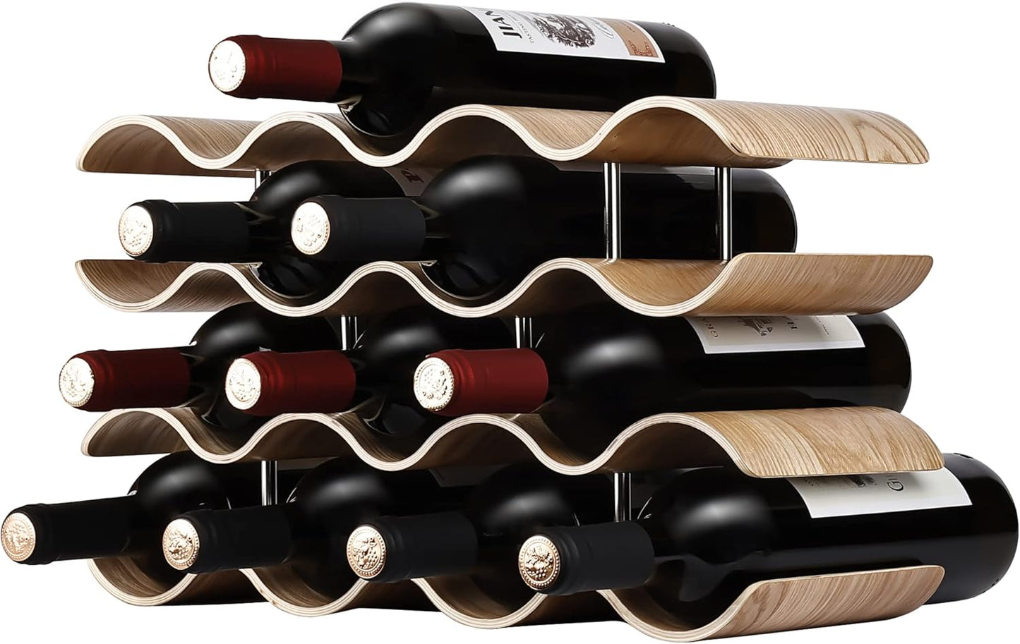 Countertop Wine Rack - 14 Bottle Freestanding Holder Stand