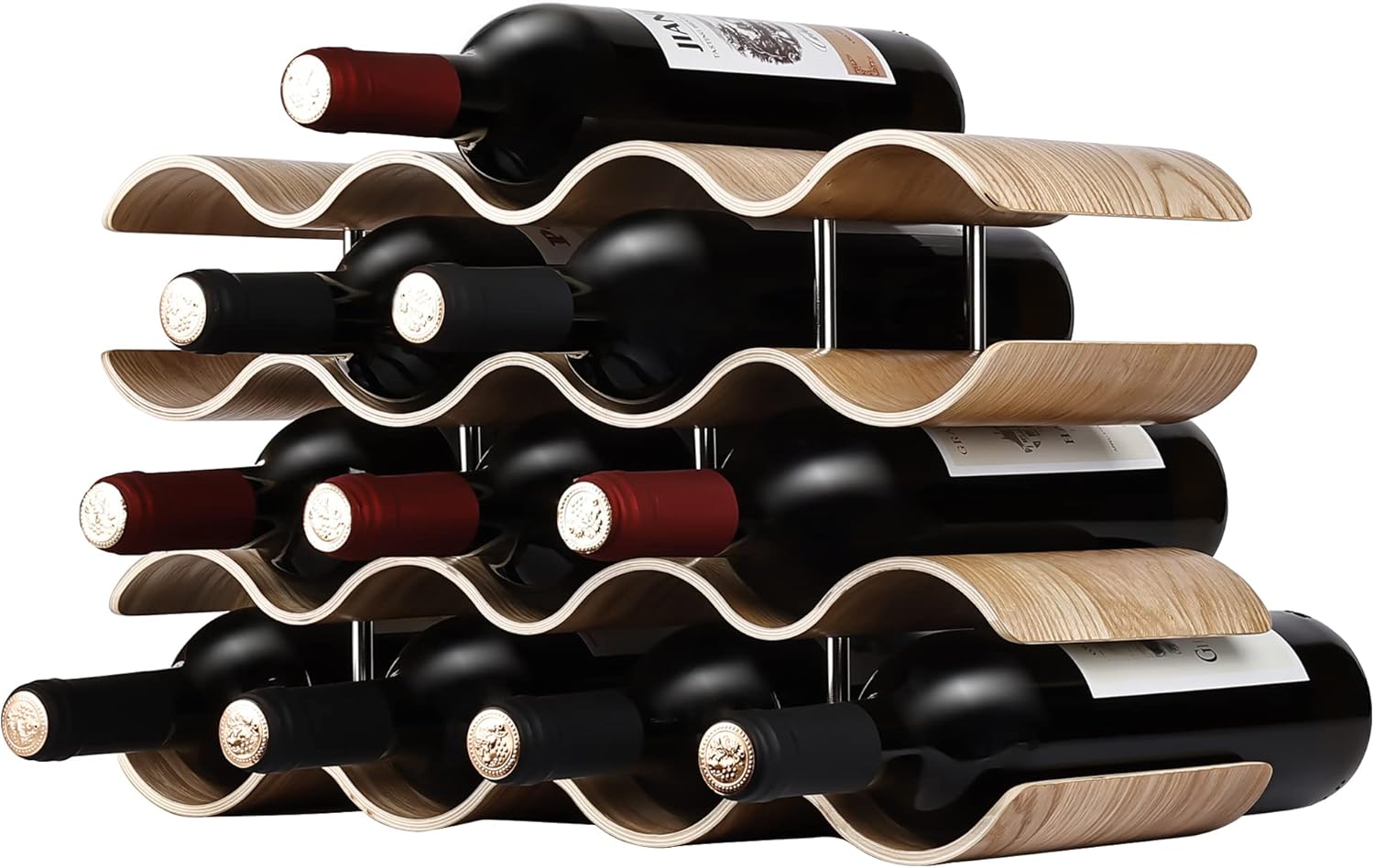 Countertop Wine Rack - 14 Bottle Freestanding Holder Stand