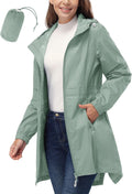 33,000ft Women's Waterproof Long Rain Coat with Hood