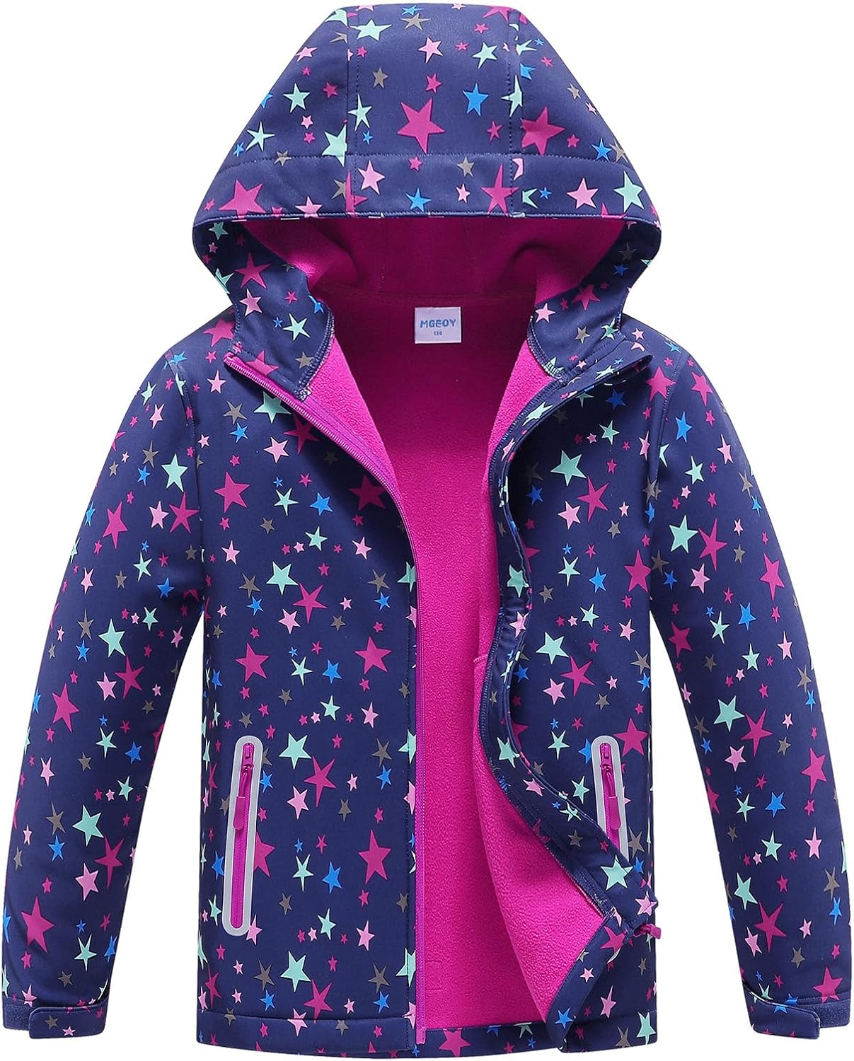 MGEOY Boys Girls Rain Jackets Lightweight Waterproof Hooded Raincoats