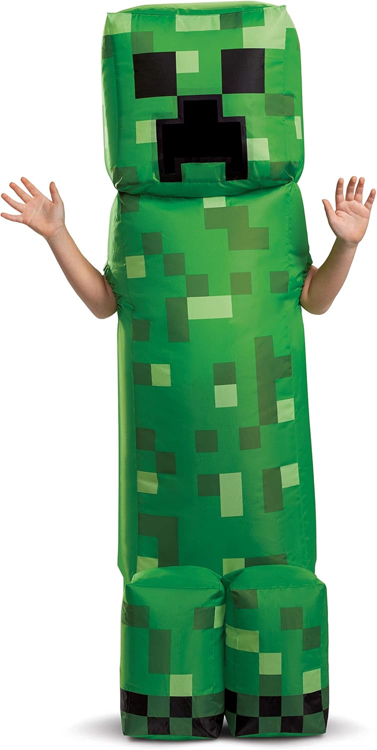Creeper Inflatable Child Costume for Fun Minecraft Adventures