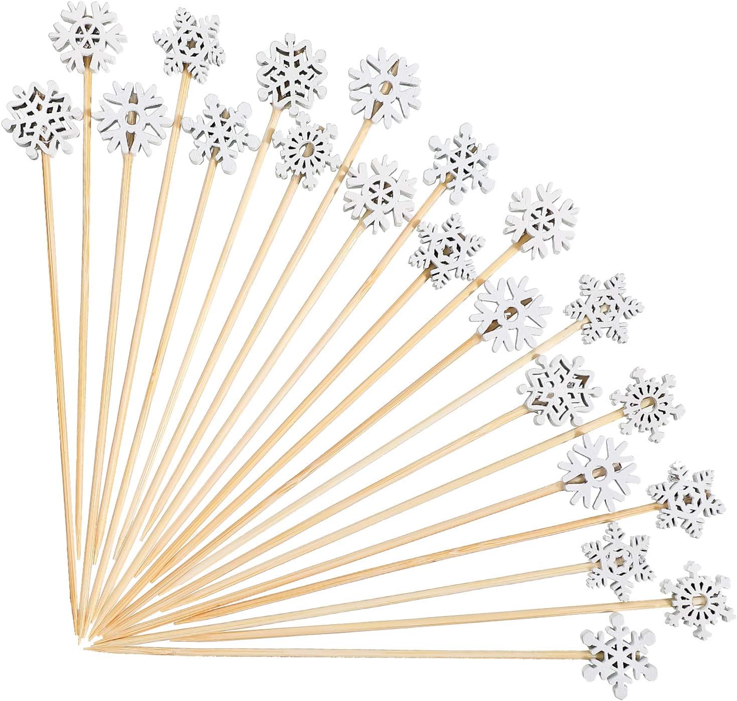 Snowflake Cocktail Picks: Festive Winter Party Decor