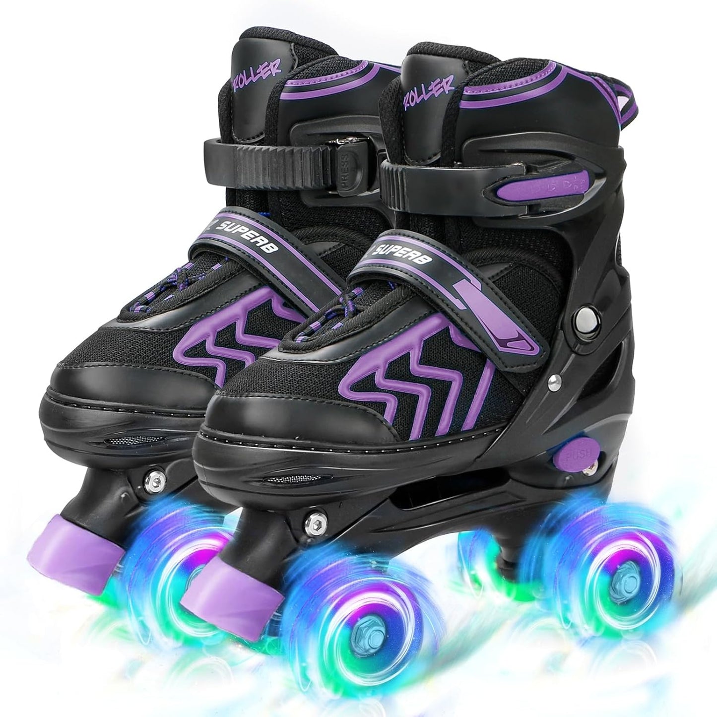Adjustable Toddler Kids Roller Skates with Light Up Wheels