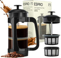 ESPRO P3 French Press Coffee Maker - Grit-Free Double Filter (18 oz)