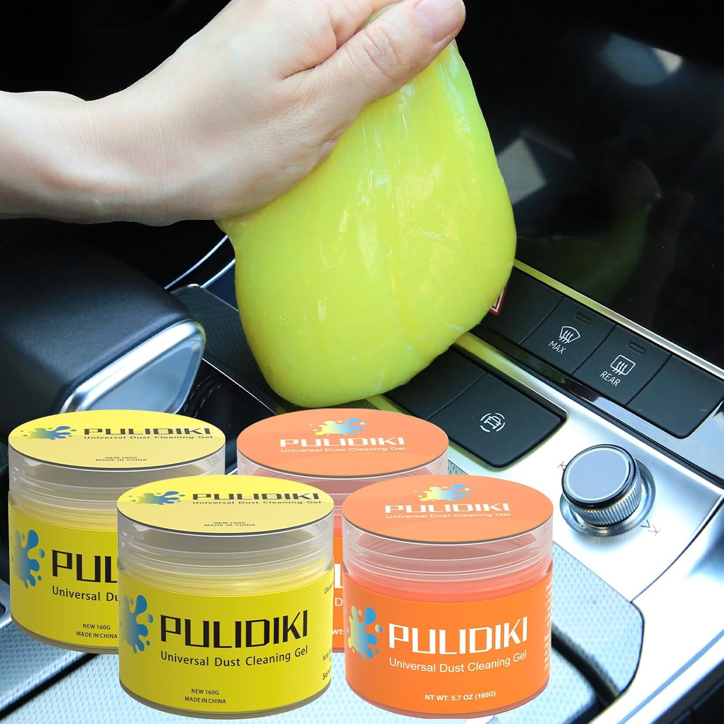 4-Pack PULIDIKI Car Cleaning Gel & Putty - Ultimate Clean!