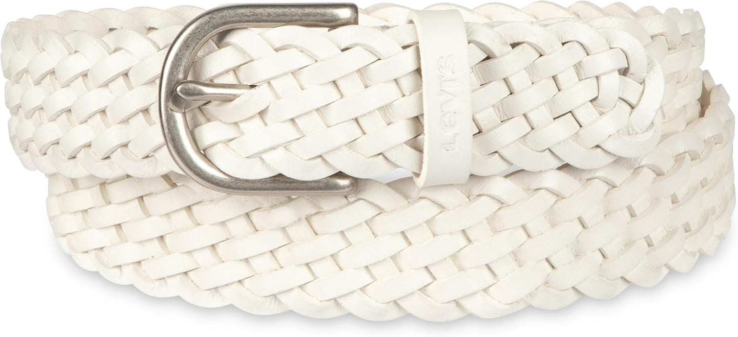 Levi's Womens Fully Adjustable Casual Leather Braided Belt
