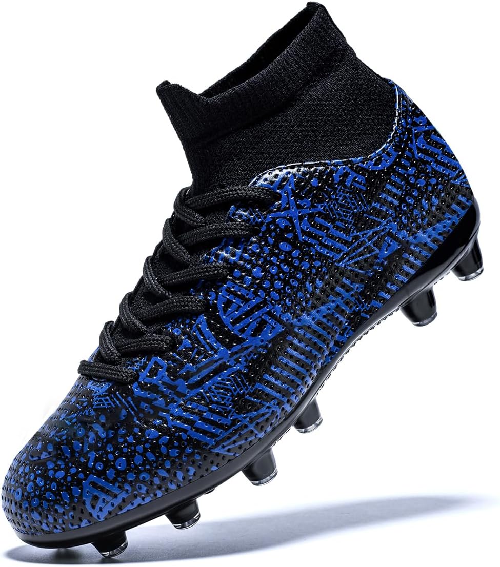 Boys Soccer Cleats for Kids - Lightweight Football Shoes