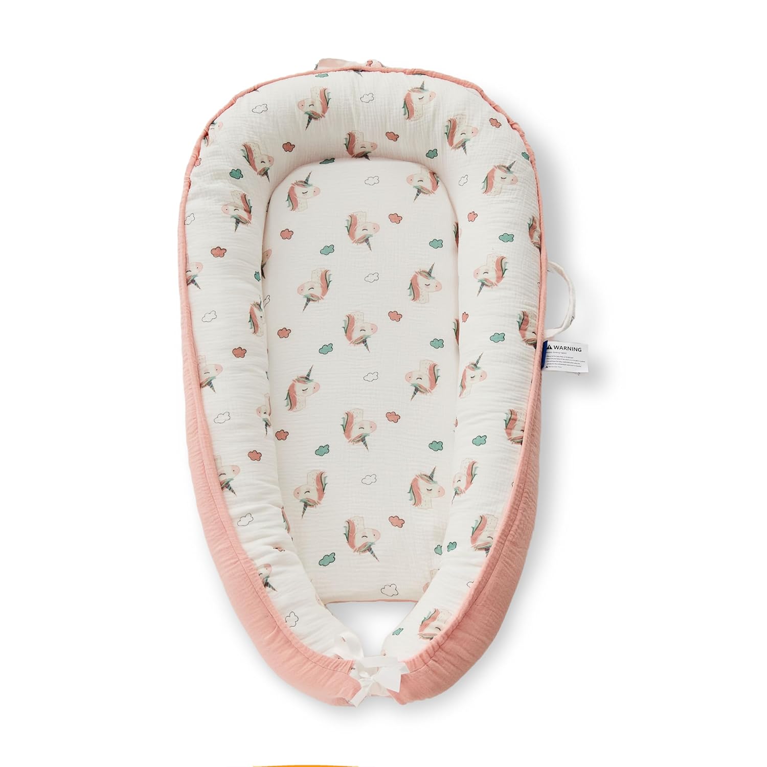 Premium Muslin Baby Lounger - Adjustable & Breathable Infant Seat