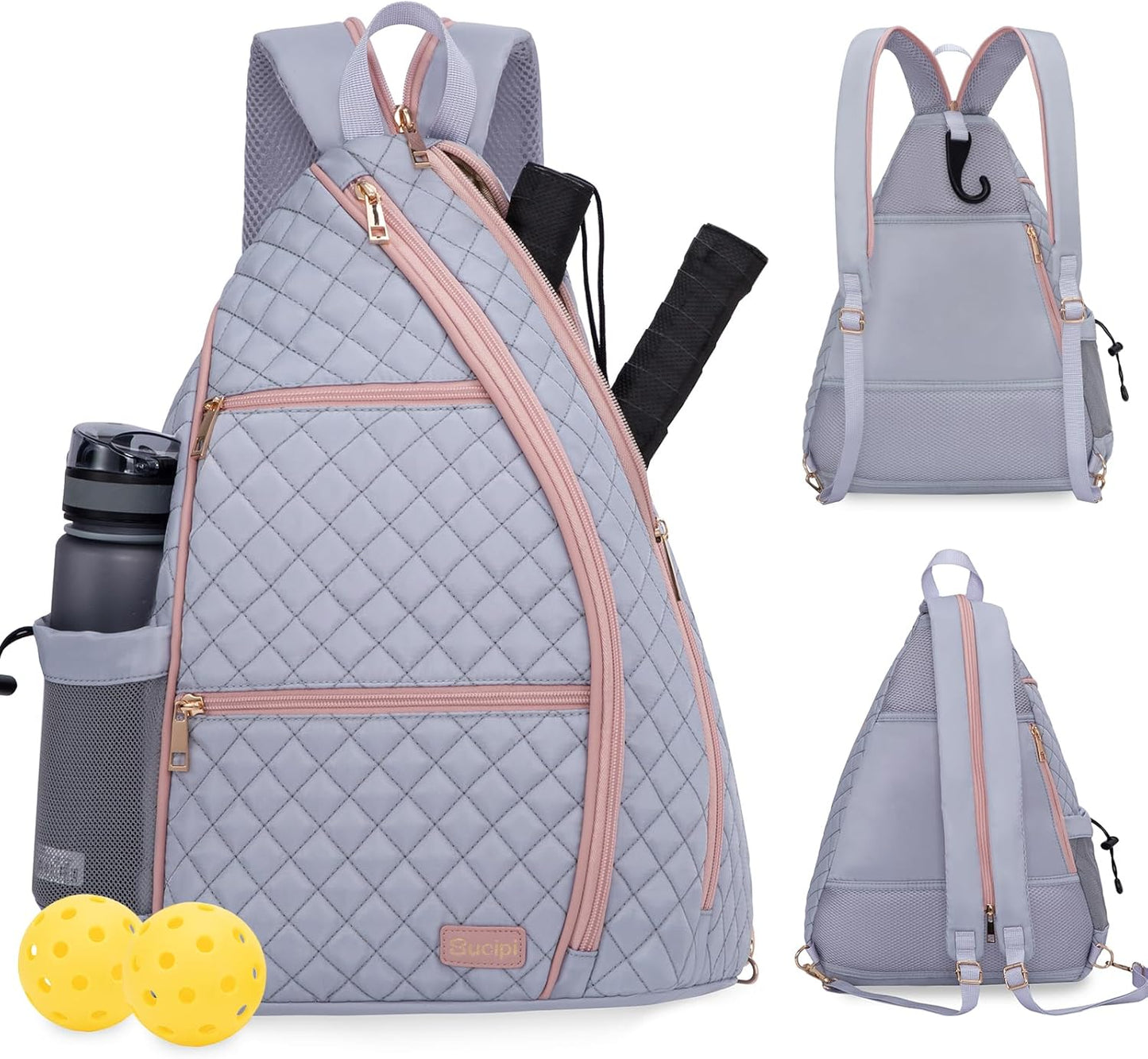 Sucipi Women's Pickleball Backpack - Durable Sling Bag for Sports