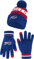 Ultra Game NFL Super Soft Winter Beanie and Touch Screen Gloves Set