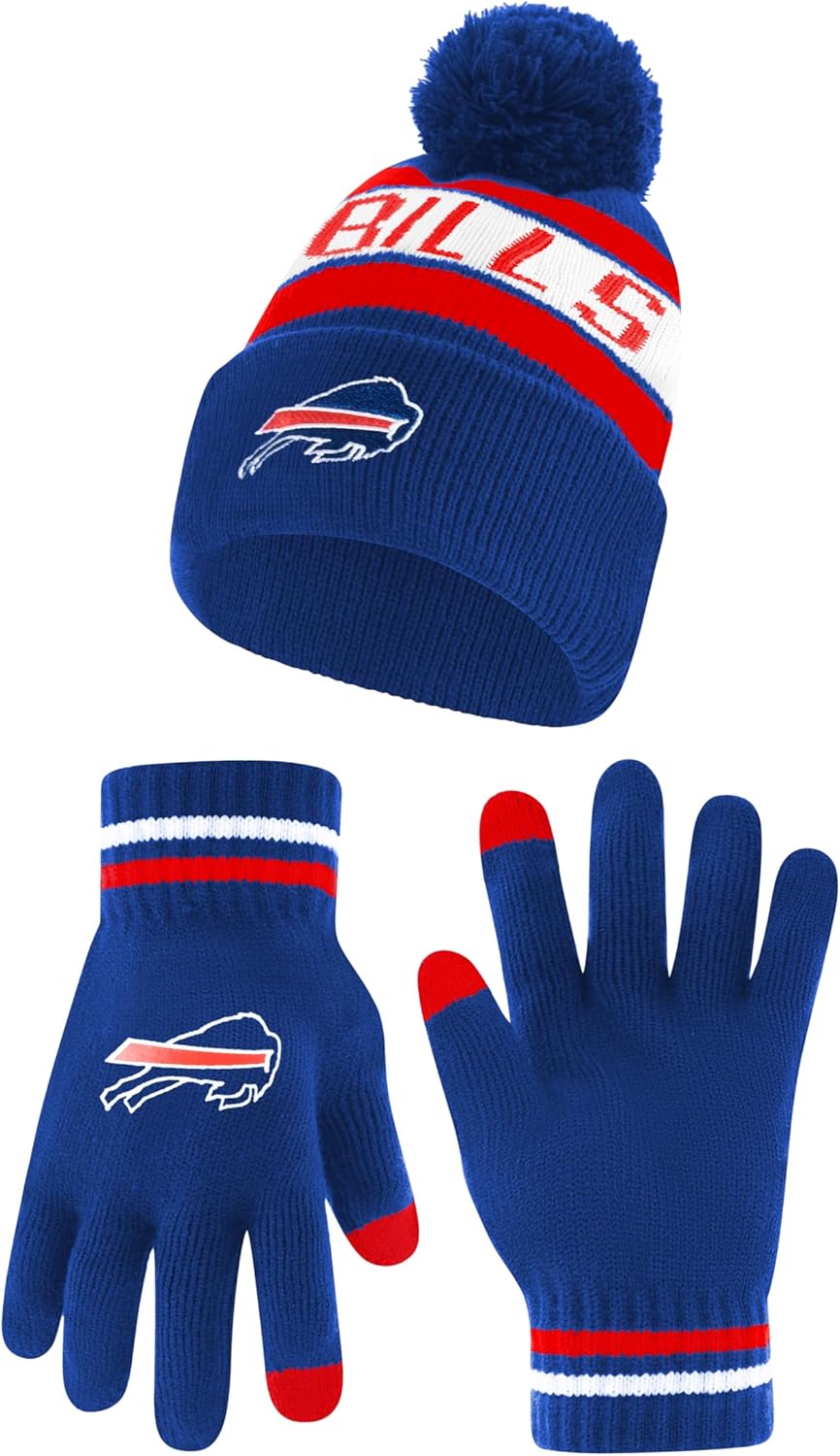 Ultra Game NFL Official Super Soft Winter Beanie and Gloves