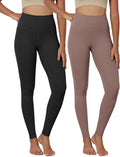 Buttery Soft Lounge Yoga Leggings 2-Pack - High Waist Comfort fabric