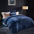 RECYCO Luxury Velvet Quilt Set Twin/Twin XL - Oversized Plush Navy