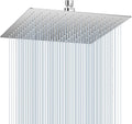 12 in Ceiling Rain Shower Head Chrome Polished - Large Square Rainfall