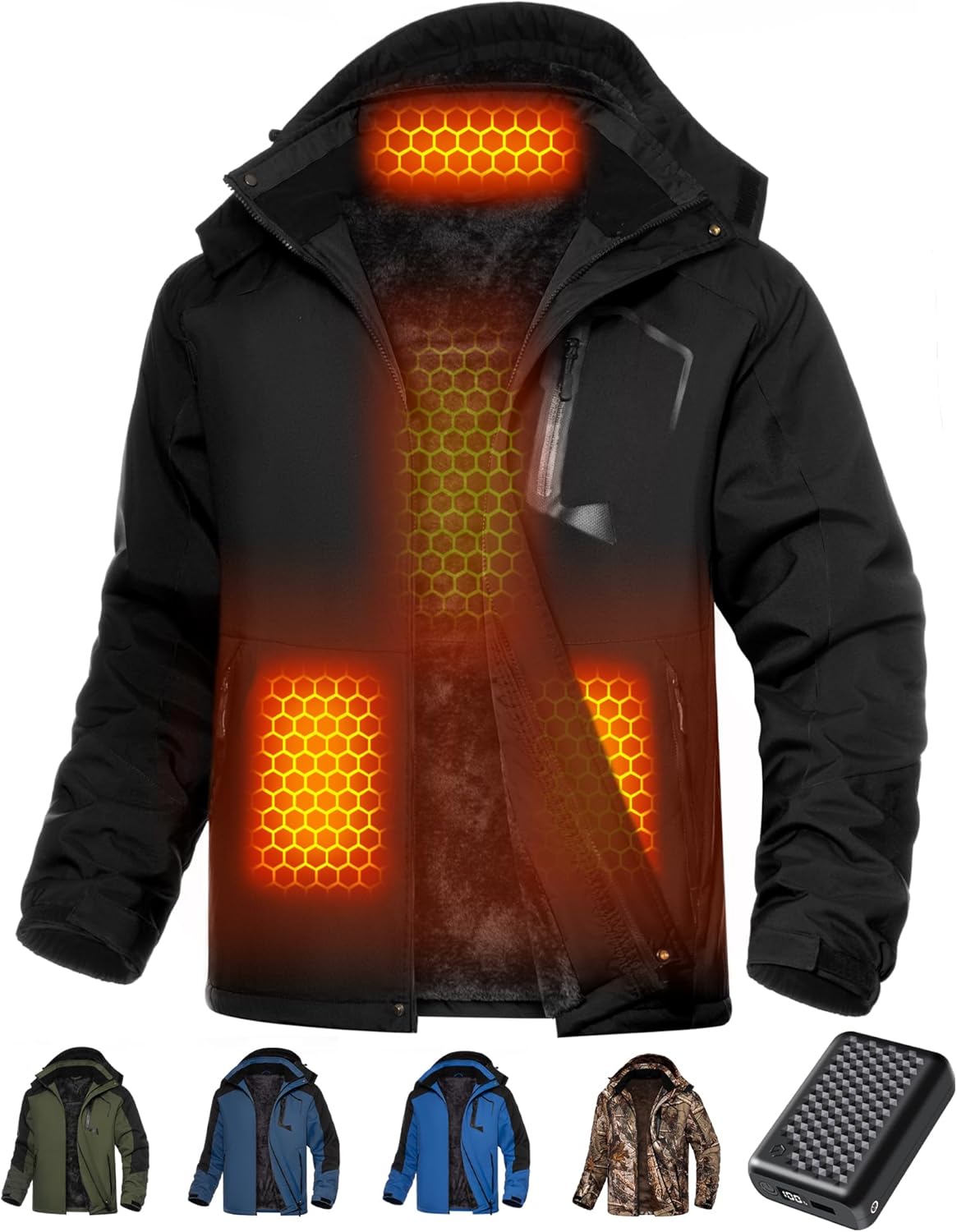 Wulcea Men's Heated Jacket: Stay Warm with Graphene