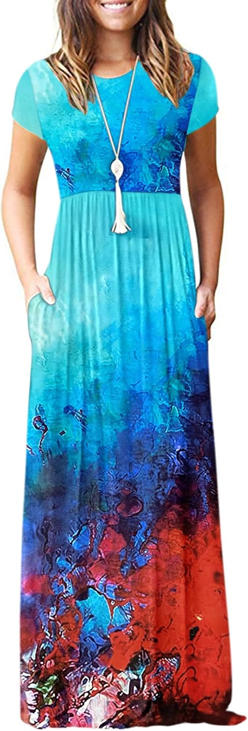 AUSELILY Women's Casual Maxi Dresses for Summer and Spring Wear