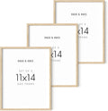 HAUS AND HUES Beige Oak Picture Frame 11x14 3 Pack - Timeless Display