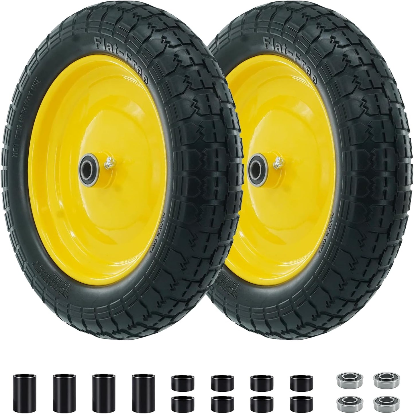 14.5 Wheel Barrow Wheels and Tires for Garden Carts and More