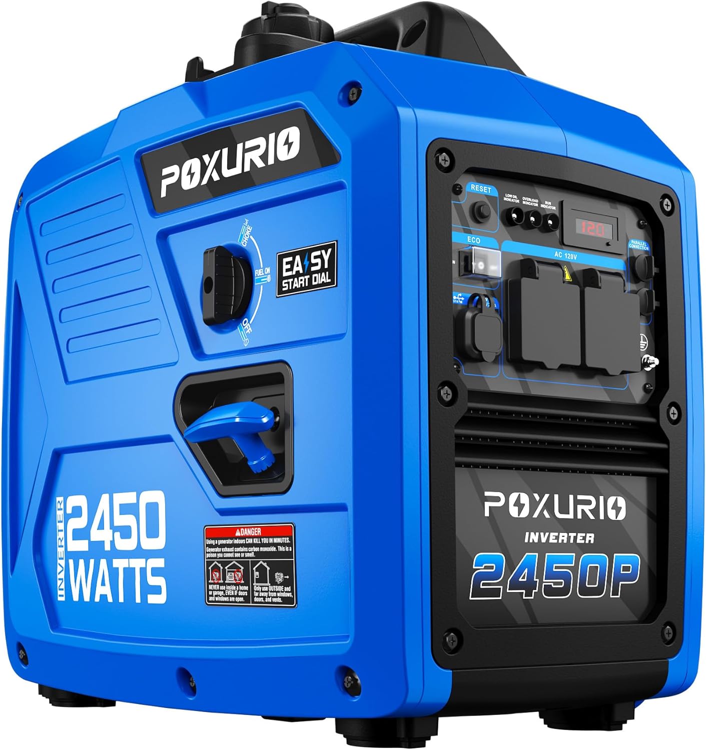 2450-Watt Portable Inverter Generator for Camping & RV Use