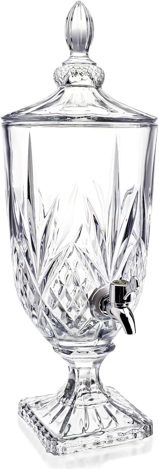 0.8 Gallon Glass Drink Dispenser for Parties and Weddings