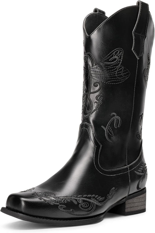 DREAM PAIRS Women's Square Toe Cowboy Boots for Every Occasion