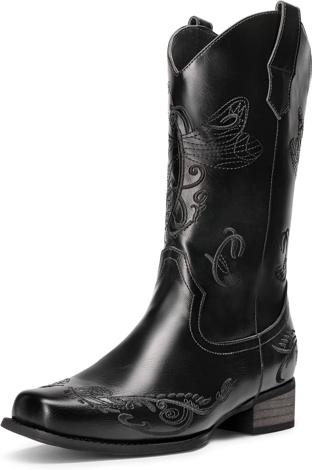 DREAM PAIRS Women's Square Toe Cowboy Boots for Any Occasion