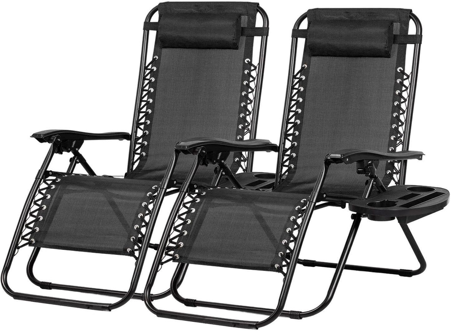 Nazhura Set of 2 Adjustable Zero Gravity Lounge Chairs