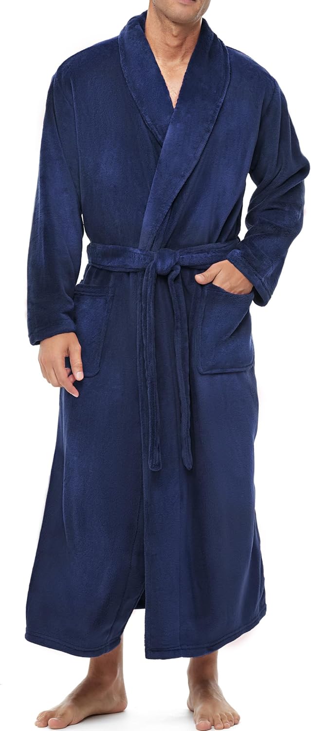 Alexander Del Rossa Long Mens Robe - Thick Full Length Bathrobe