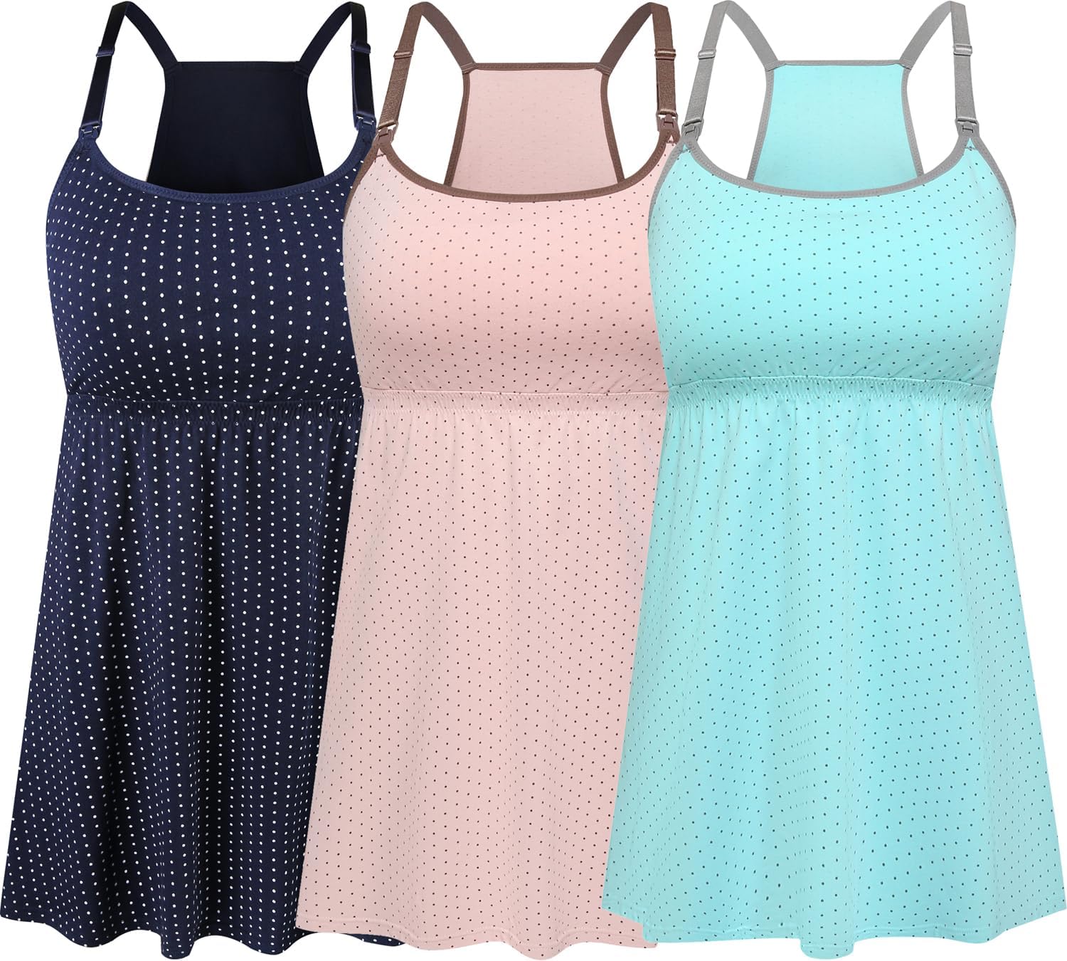 SUIEK Maternity Nursing Tank Tops with Bralette for Comfort