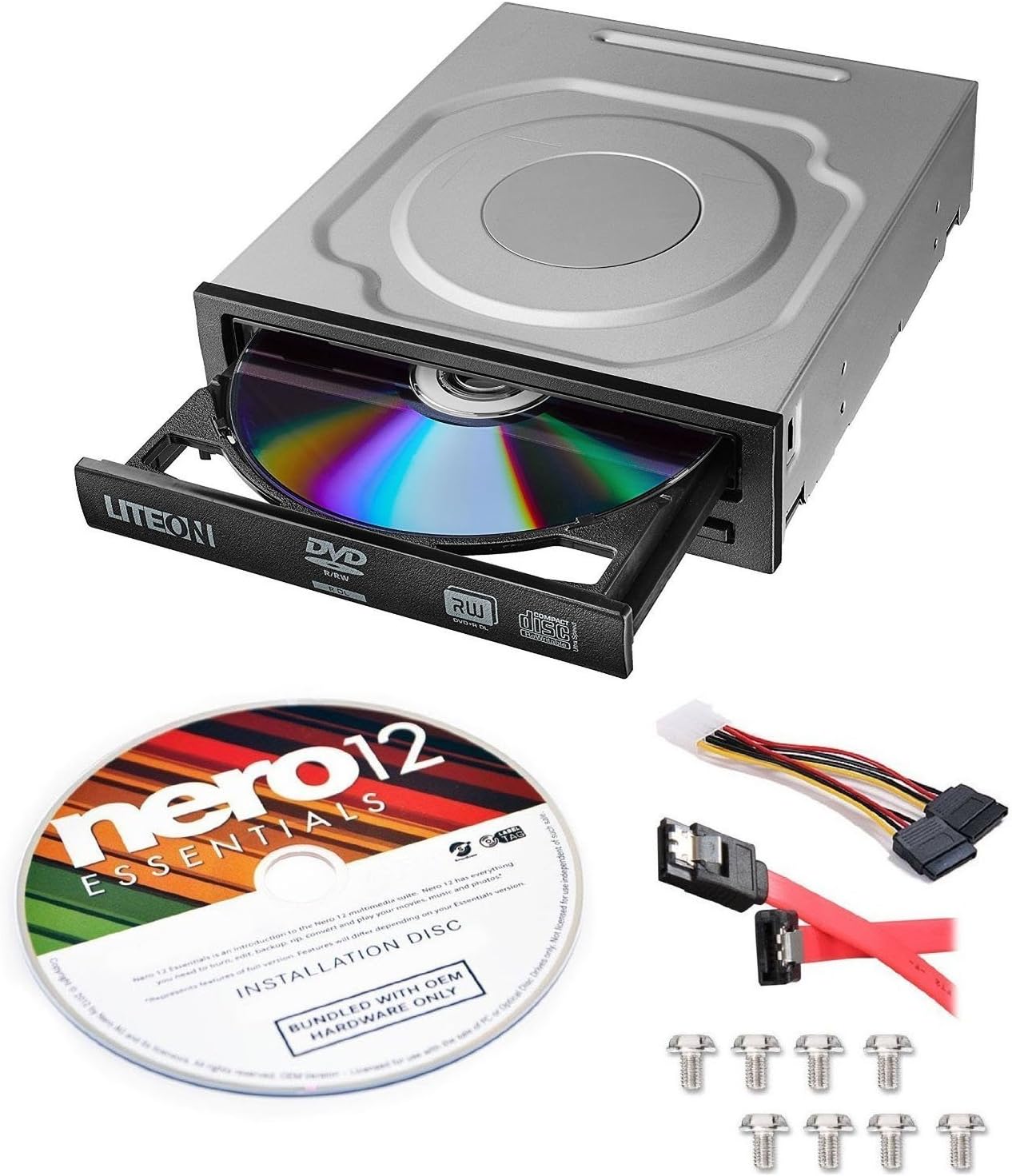 Lite-On 24X SATA Internal DVD+/-RW Drive with Nero 12 Essentials