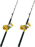 EatMyTackle 30 Wide 2 Speed Fishing Reels on Tournament Rods - Big