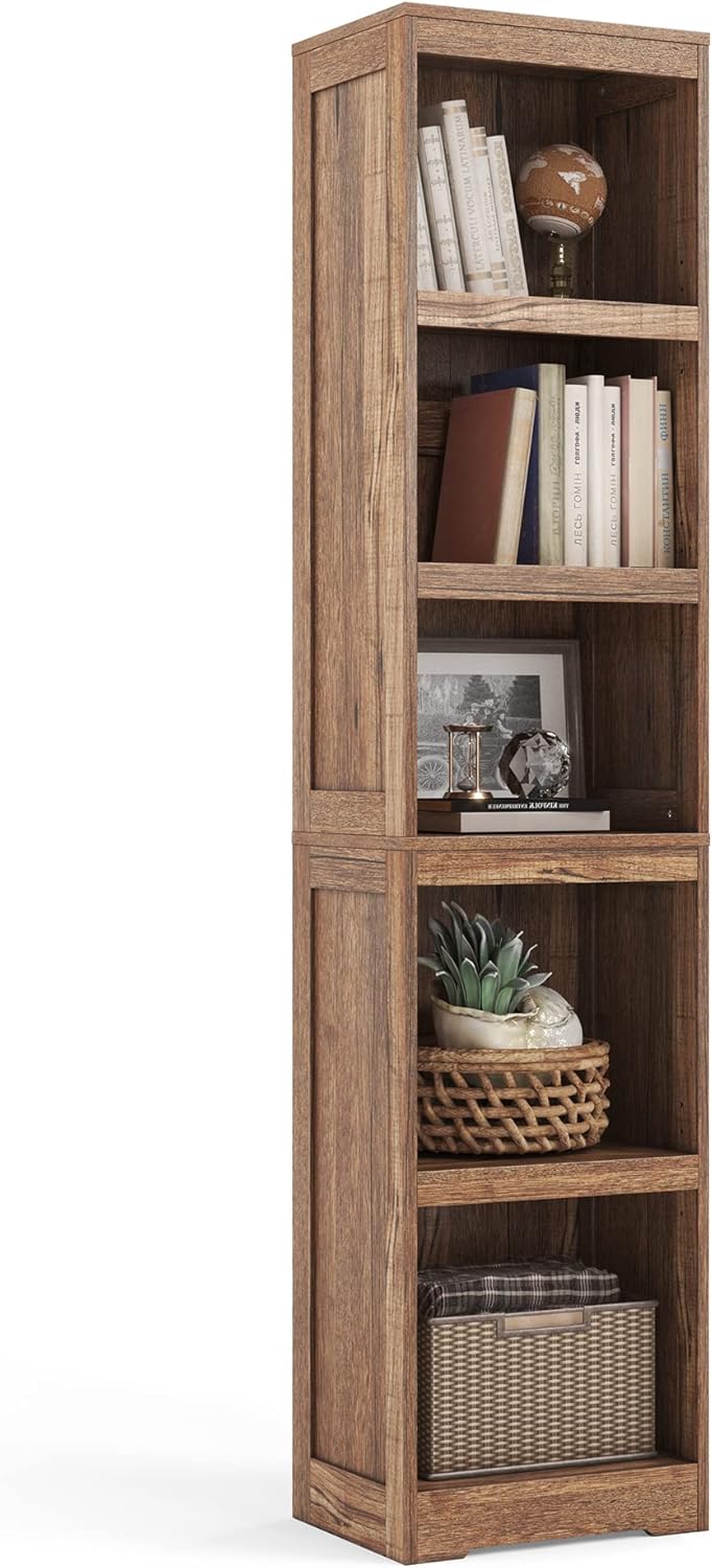 LINSY HOME 5-Shelf Bookcase for Stylish Home Office Storage