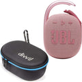 JBL Clip 4 Portable Bluetooth Speaker Bundle - Pink with Hardshell