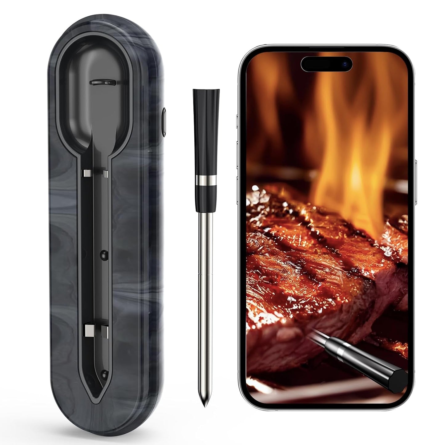 AURASKY Wireless Meat Thermometer: Accurate Dual Alarm