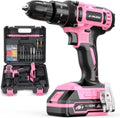 20V Cordless Drill with Battery Charger and 72pc Bit Set - Versatile
