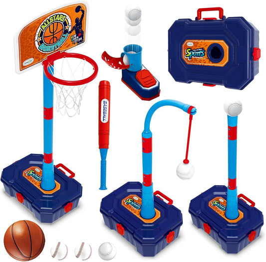 Versatile 4-in-1 Kids Basketball Hoop Set