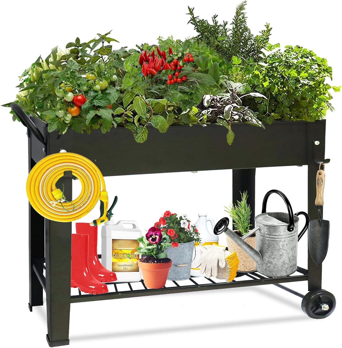 aboxoo Large Planter Raised Beds with Legs for Outdoor Gardening