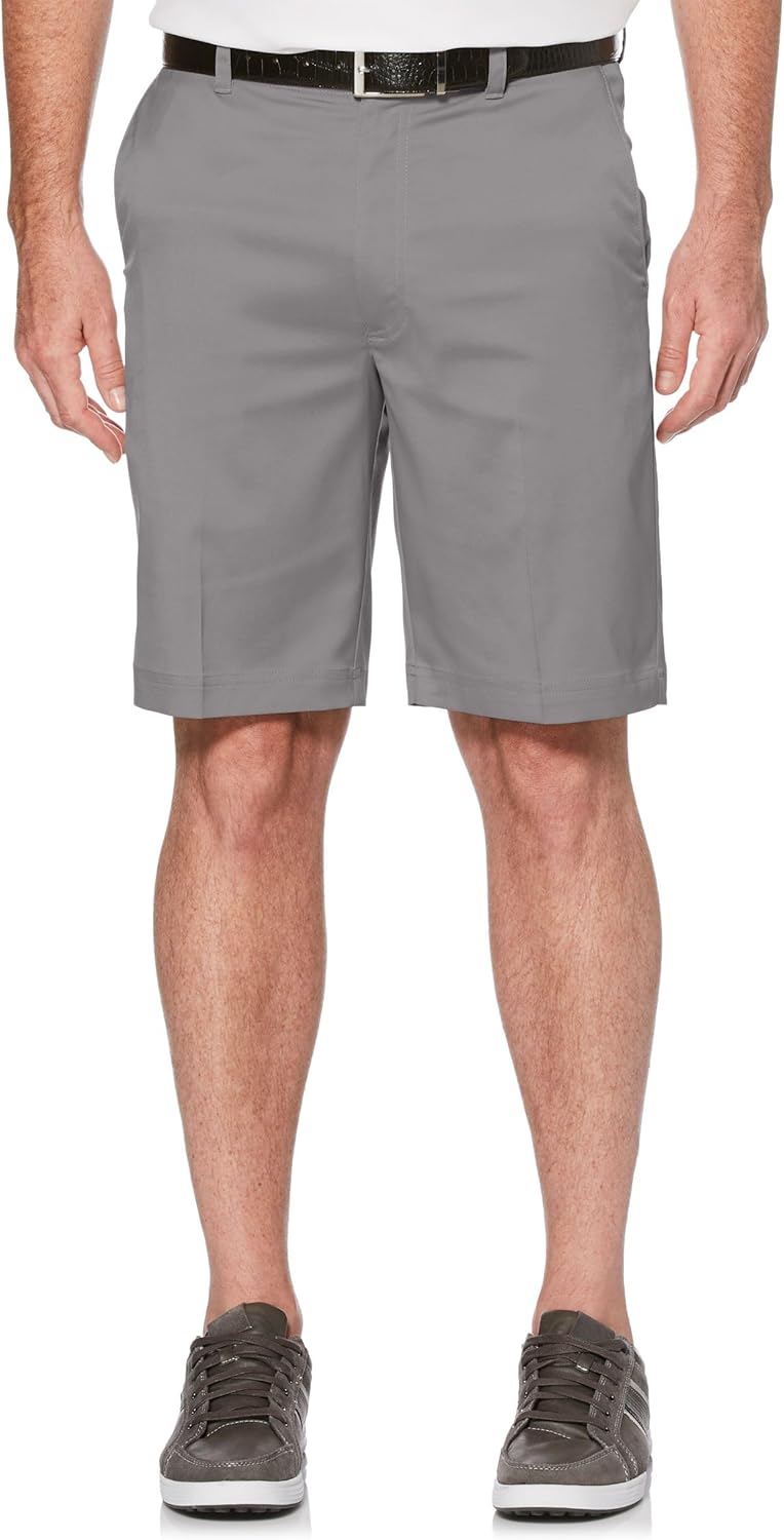 PGA Tour Mens 9in Flat Front Golf Shorts with Active Waistband
