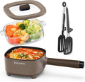 2L Hot Pot Electric with Steamer for Ramen and Soup Cooking