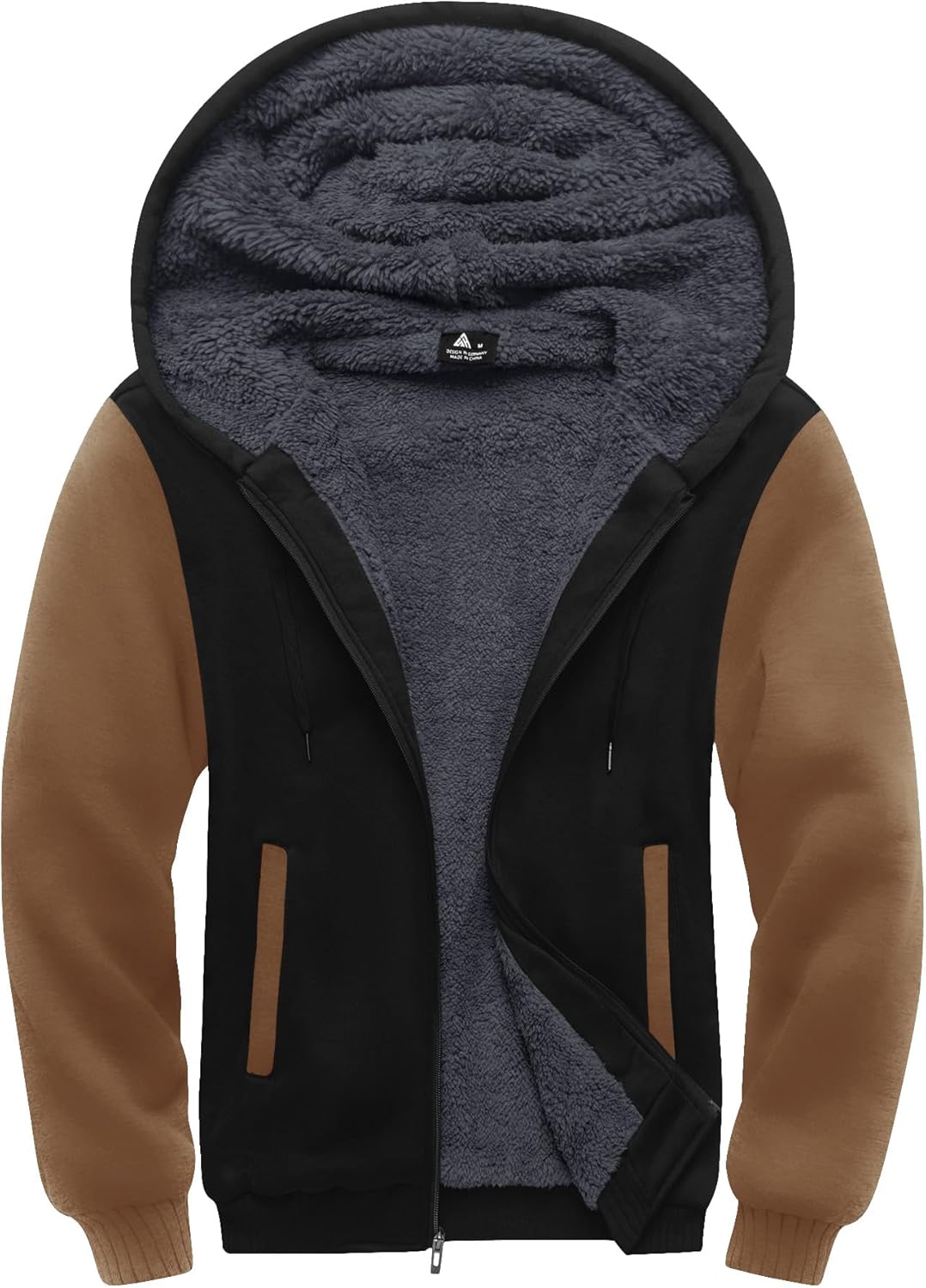 SCODI Heavyweight Fleece Hoodie for Men - Warm Full Zip Jacket