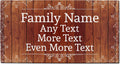 Custom Name Four Lines Personalized Doormat - Simulated Dark Wood