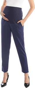 Maternity Pants Work Over The Belly for Women - Stretch Office