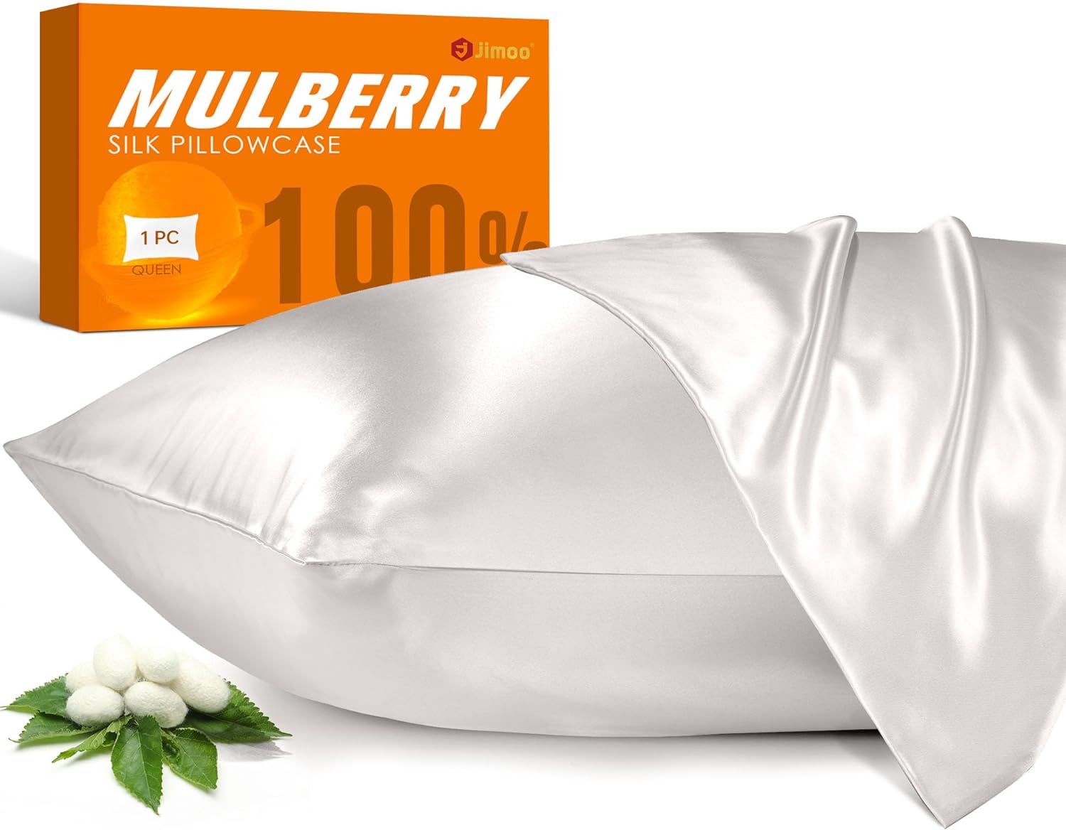 2 Pack 100% Mulberry Silk Pillowcase for Hair and Skin Care