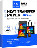Printers Jack Iron-On Heat Transfer Paper for Dark Fabric 100 Pack
