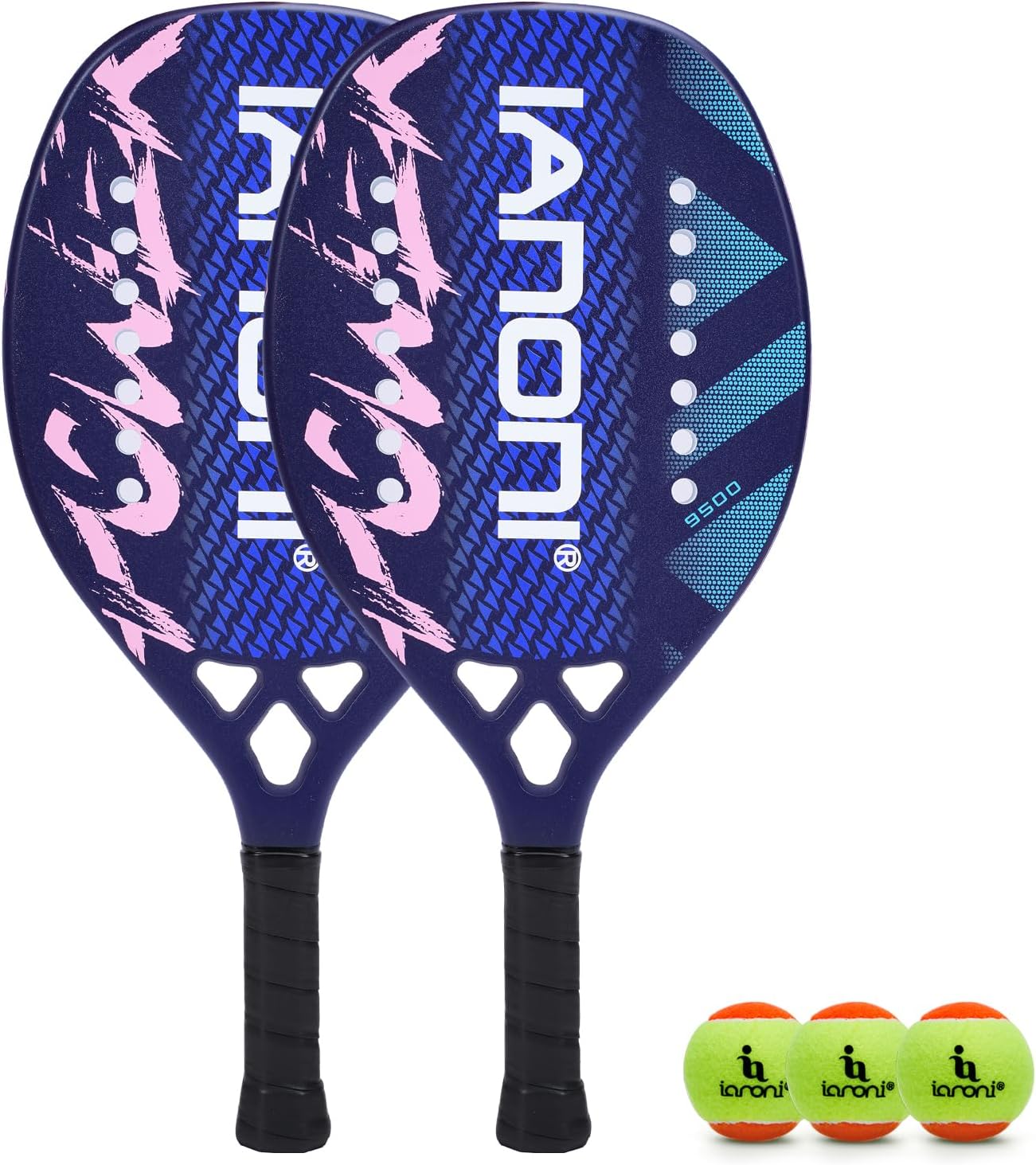 Beach Tennis Paddle Racket Carbon Fiber EVA Memory Foam Core