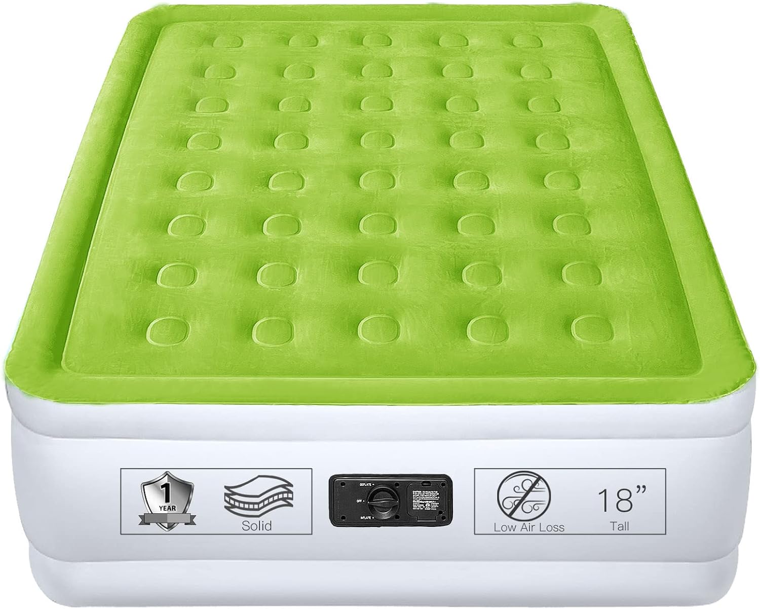 YENING Queen Size Air Mattress with Built in Pump for Comfort