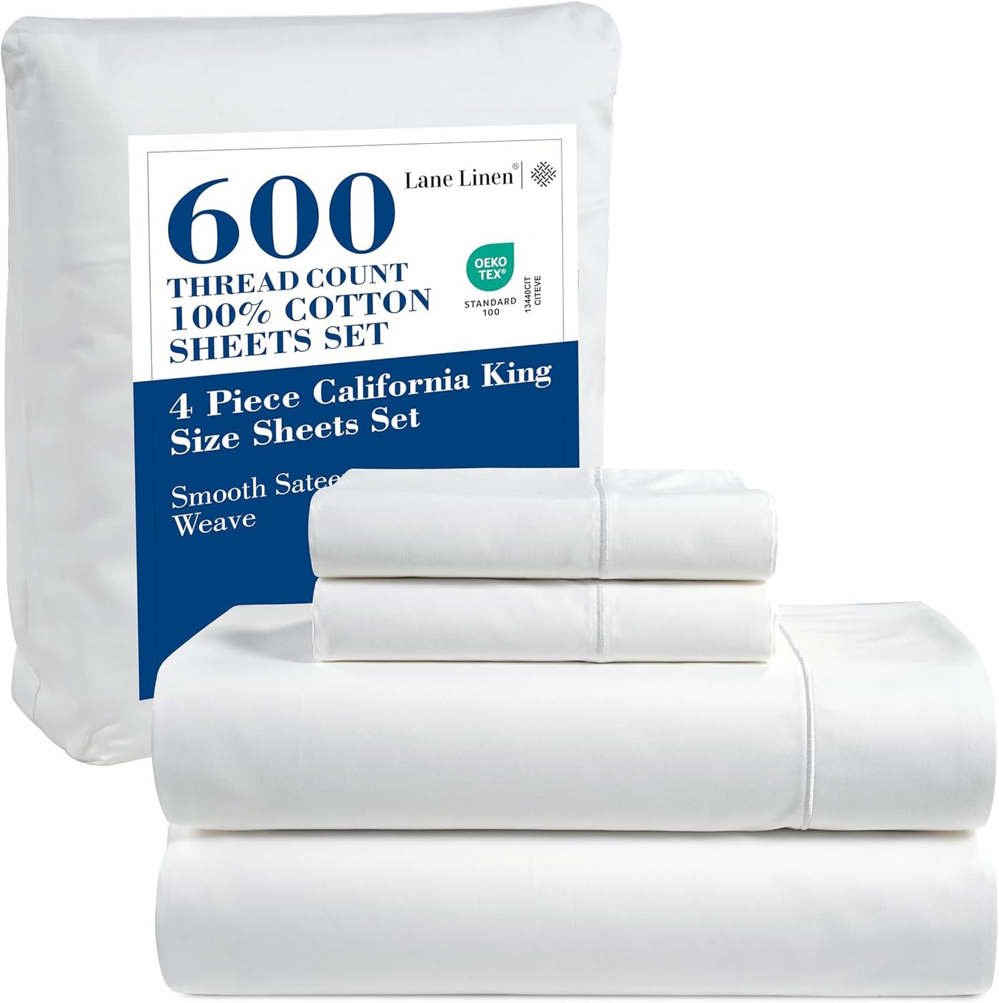 600 Thread Count California King Sheet Set for Luxurious Comfort
