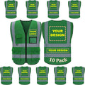 Custom Logo Reflective Safety Vest Class 2 - Breathable Mesh