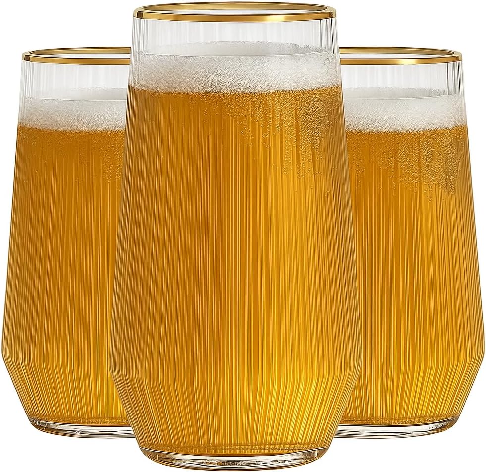 48 Pack Ribbed Ripple Stemless Toasting Glasses for Events